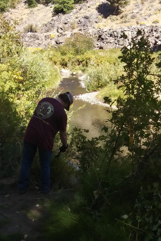 Repairing steps to reach the Susan River